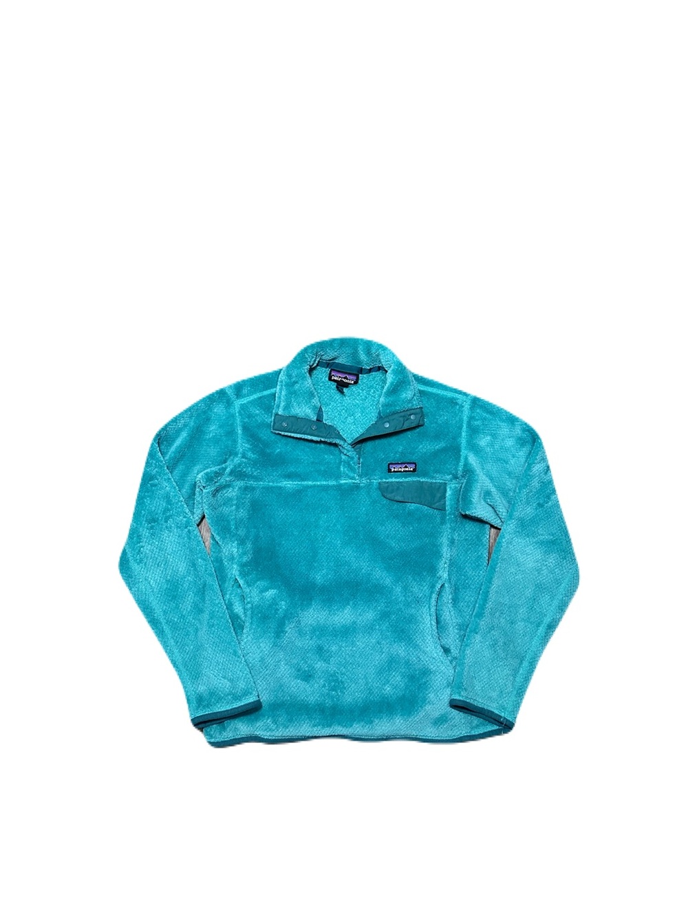 Patagonia Retool Snap T Pullover Fleece Women M Teal Turquoise